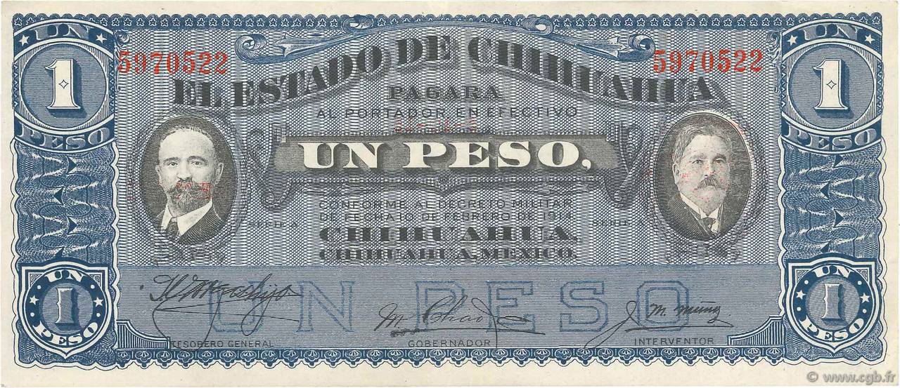 1 Peso MEXICO  1915 PS.0529c EBC