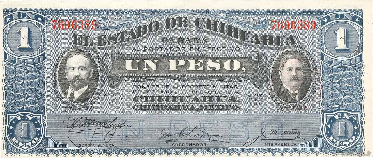 1 Peso MEXICO  1915 PS.0530e SC