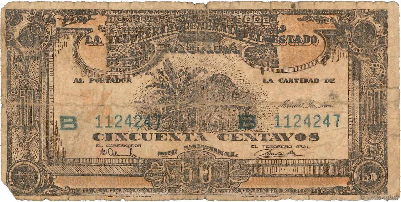 50 Centavos MEXICO Merida 1916 PS.1134 P