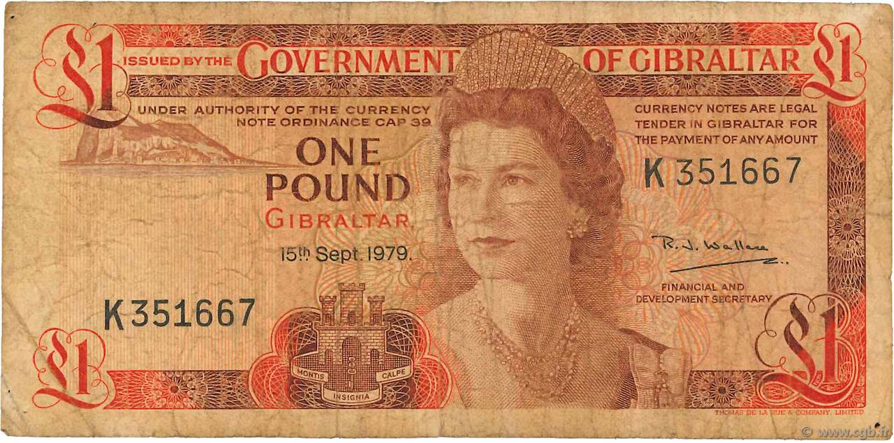 1 Pound GIBILTERRA  1979 P.20b B
