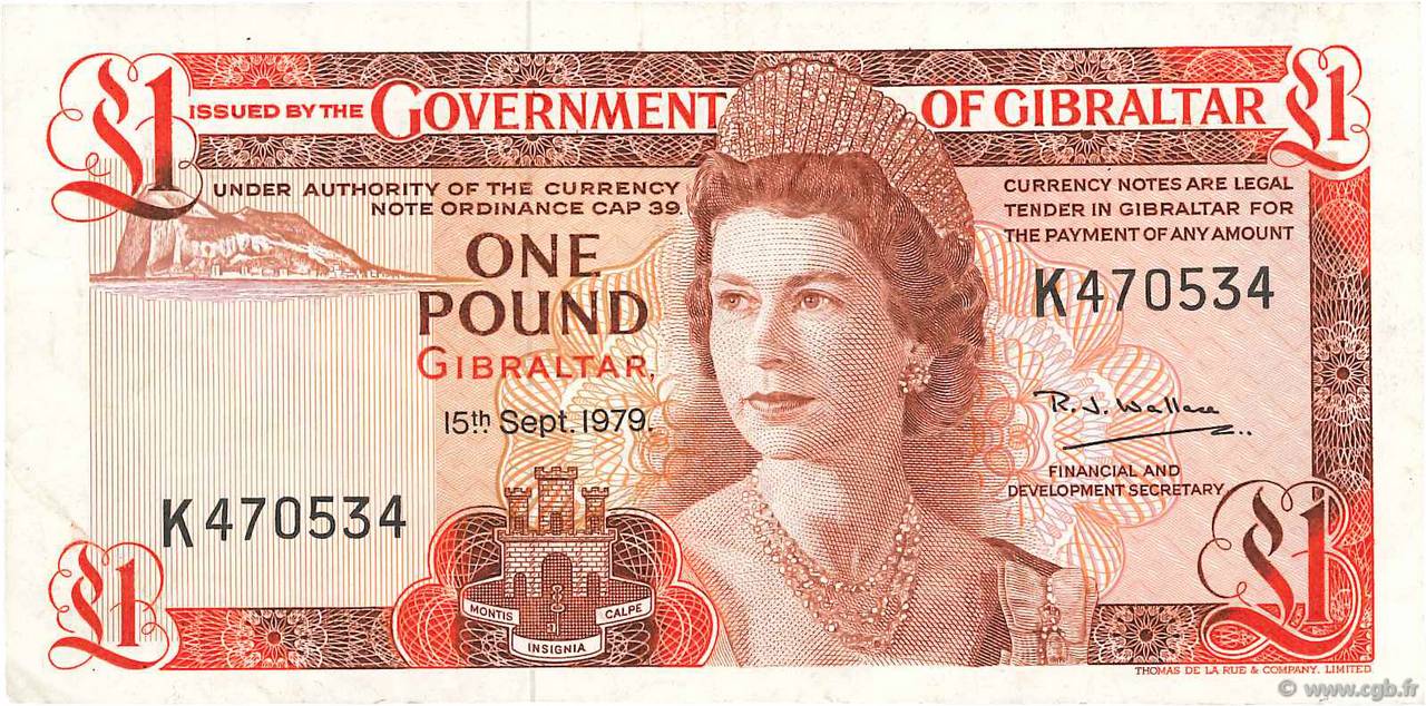 1 Pound GIBILTERRA  1979 P.20b BB