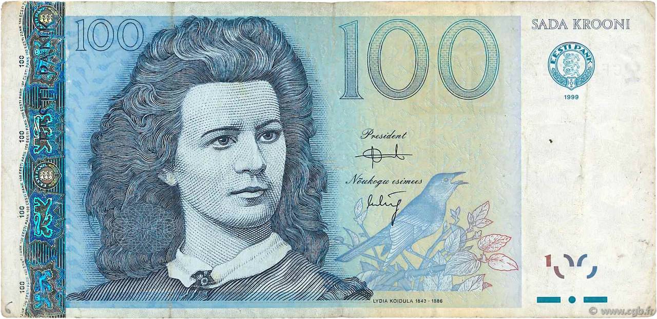 100 Krooni ESTONIA  1999 P.82a F