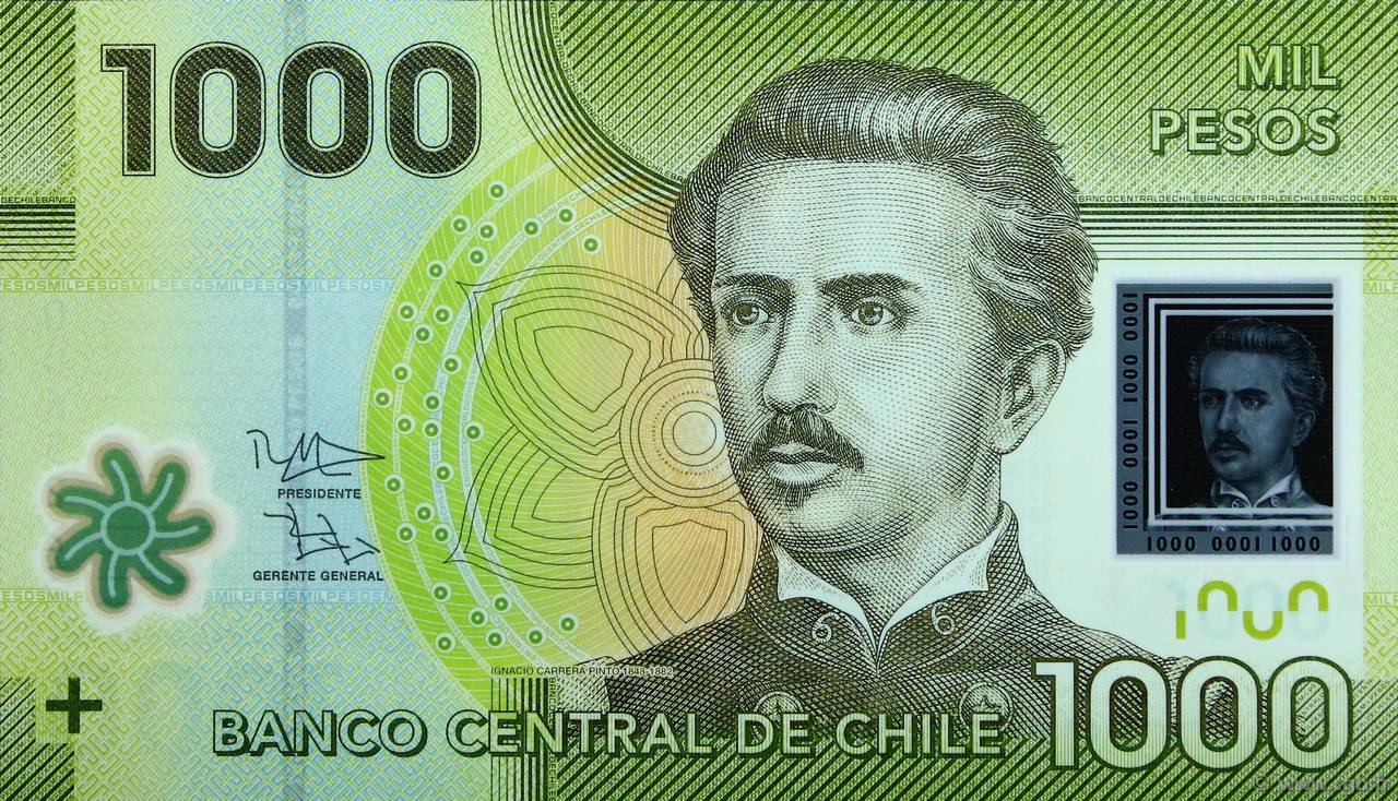 1000 Pesos CILE  2012 P.161var FDC