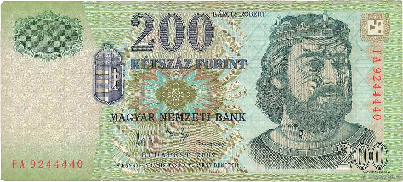 200 Forint HUNGARY  2007 P.187g F