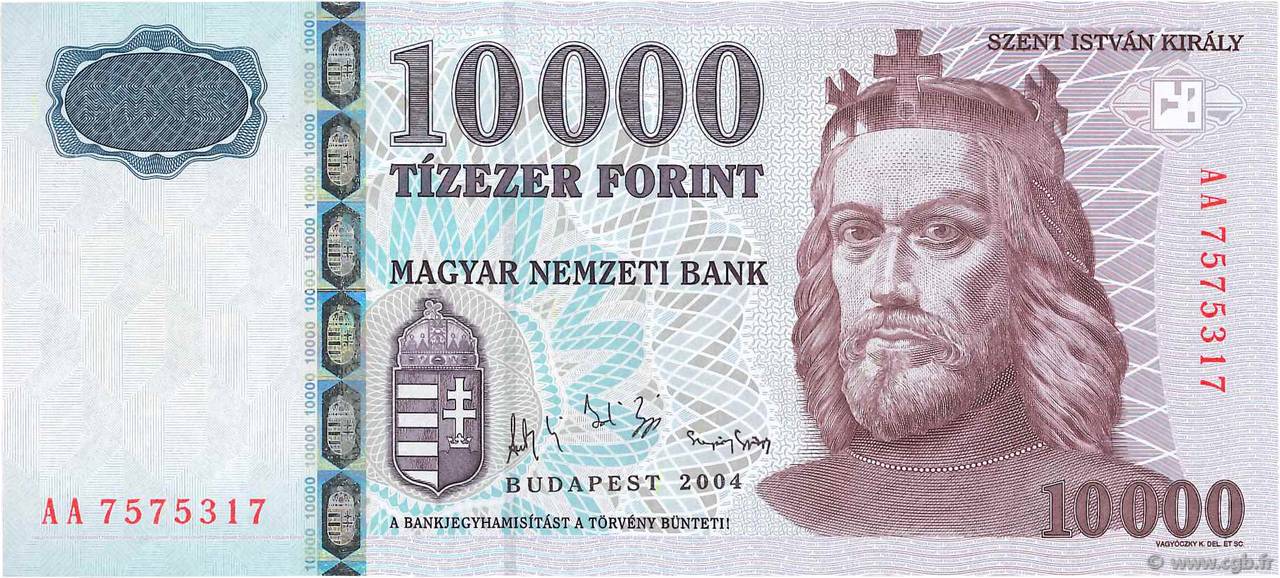 10000 Forint UNGHERIA  2004 P.192c FDC
