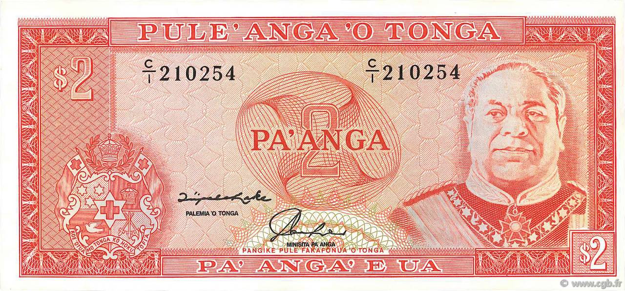 2 Pa anga TONGA  1992 P.26 SC+