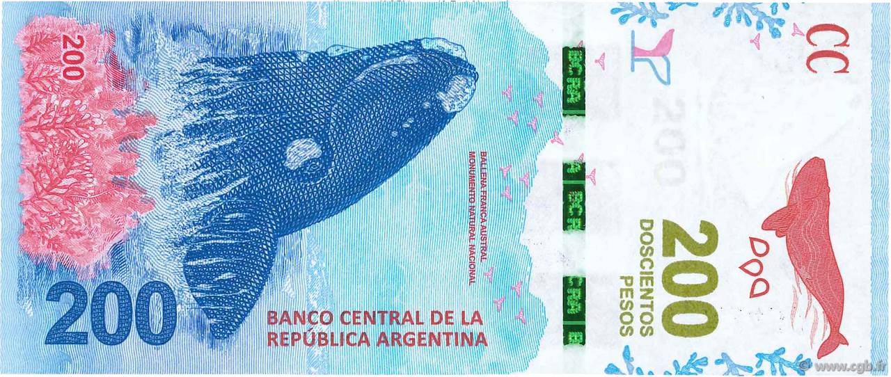 200 Pesos ARGENTINIEN  2016 P.364a ST