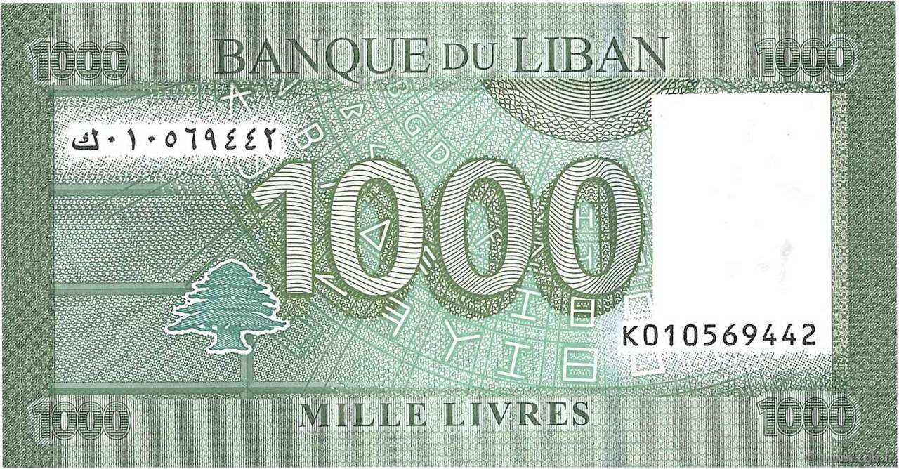 1000 Livres LIBAN 2016 P.090c b97_6335 Billets 1000 Livres LIBAN 2016 P.090c b97_6335 Billets