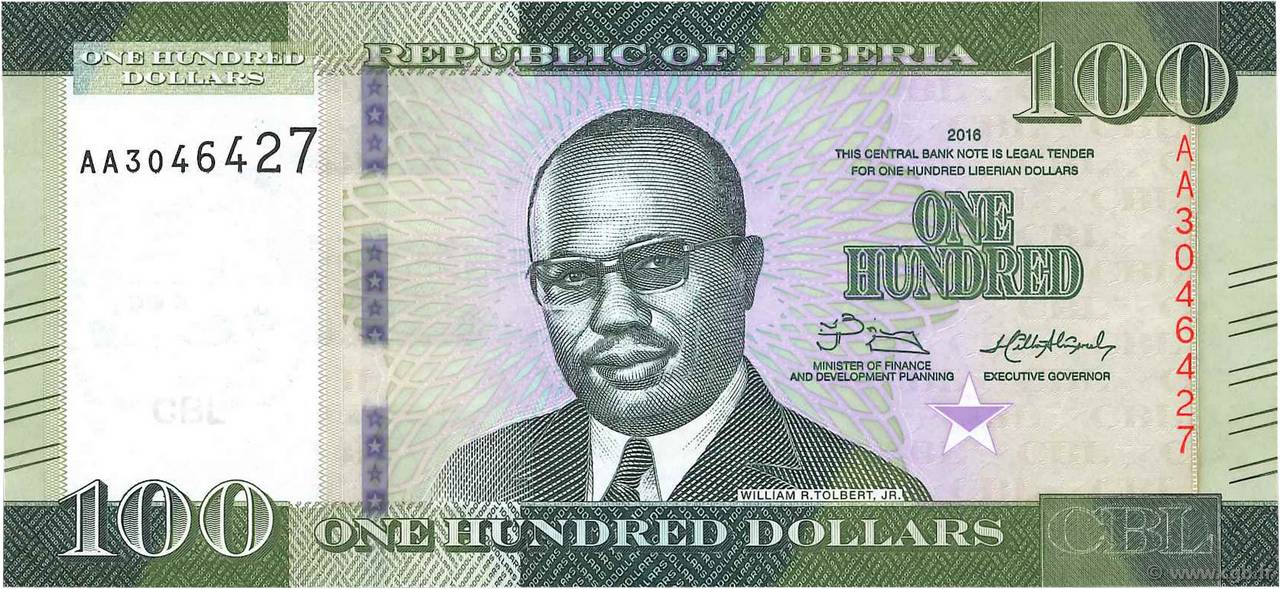 100 Dollars LIBERIA  2016 P.35 FDC