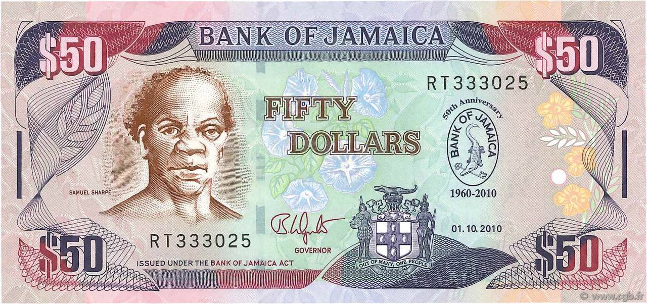 50 Dollars Commémoratif JAMAIKA  2010 P.88 ST
