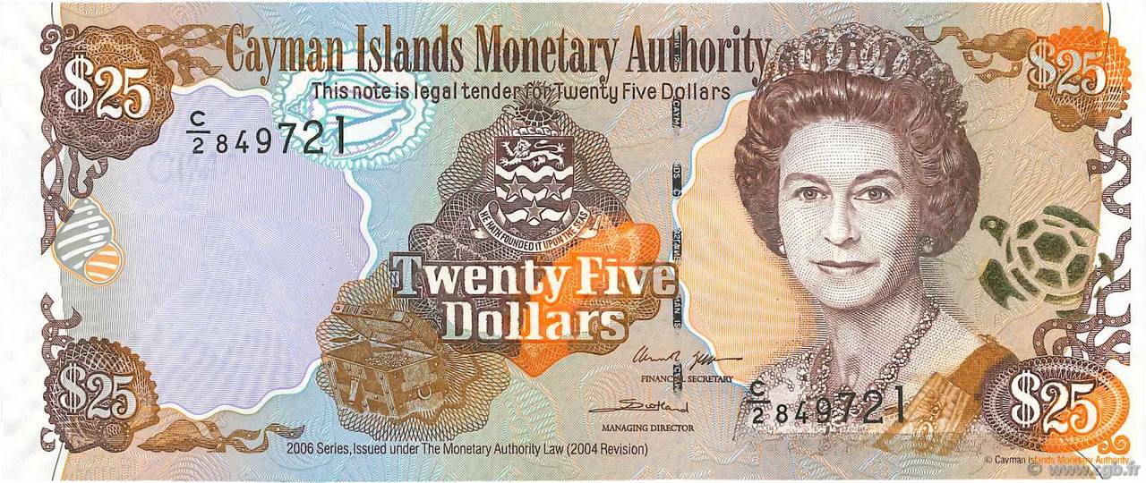 25 Dollars CAYMAN ISLANDS  2006 P.36a UNC