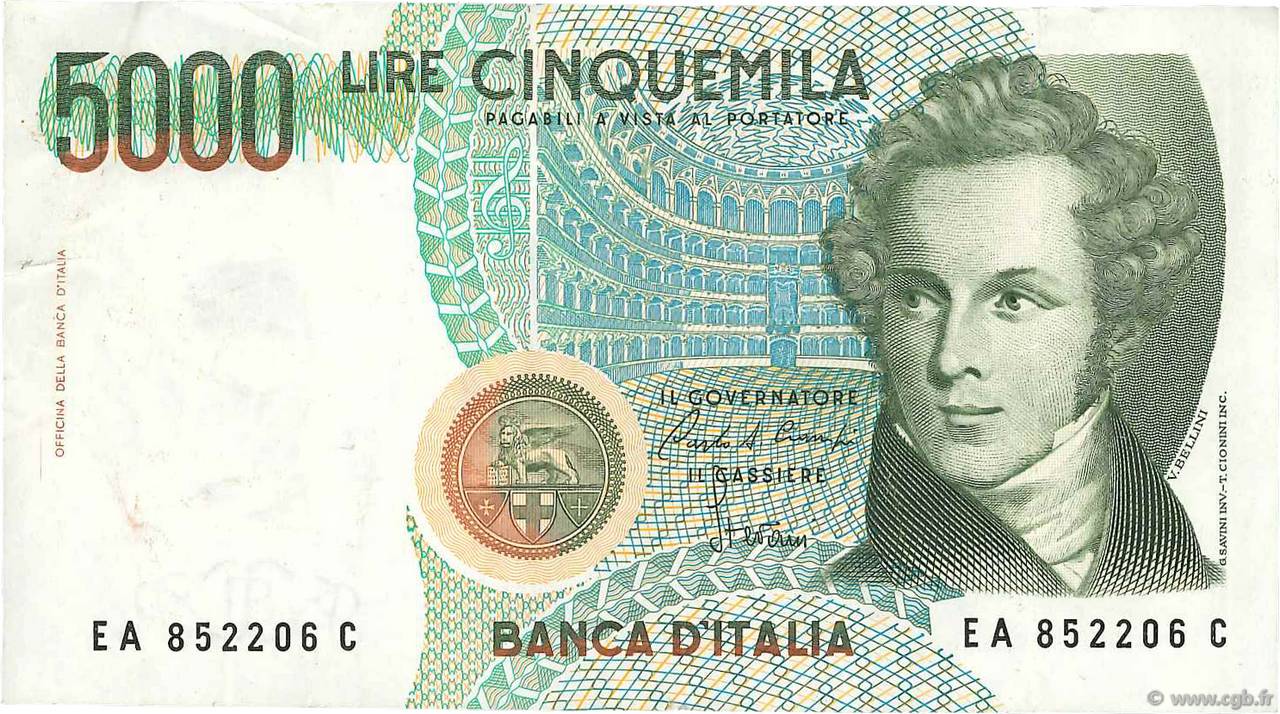 5000 Lire ITALIA  1985 P.111a BB