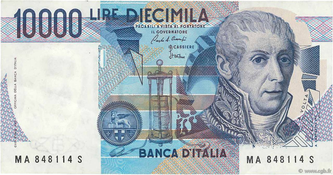 10000 Lire ITALIA  1984 P.112a MBC