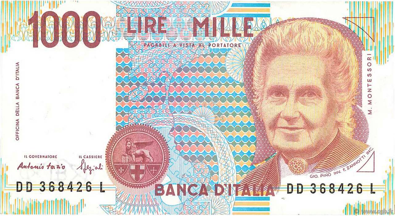 1000 Lire ITALY  1990 P.114b XF