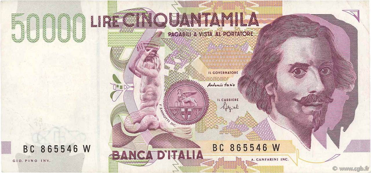 50000 Lire ITALIEN  1992 P.116b SS