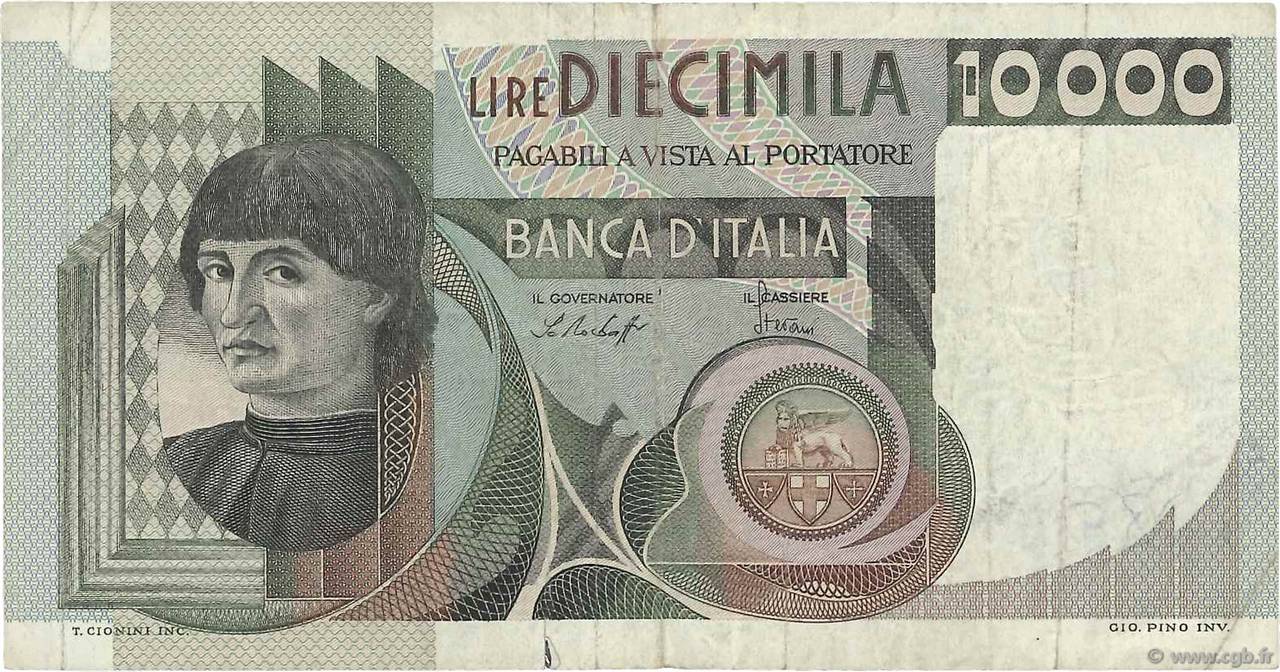10000 Lire ITALY  1976 P.106a F