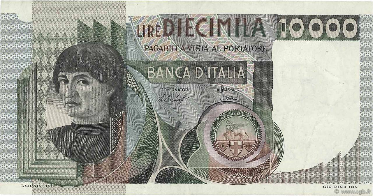 10000 Lire ITALY  1976 P.106a VF