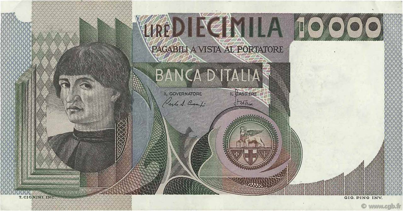 10000 Lire ITALIEN  1982 P.106b fVZ