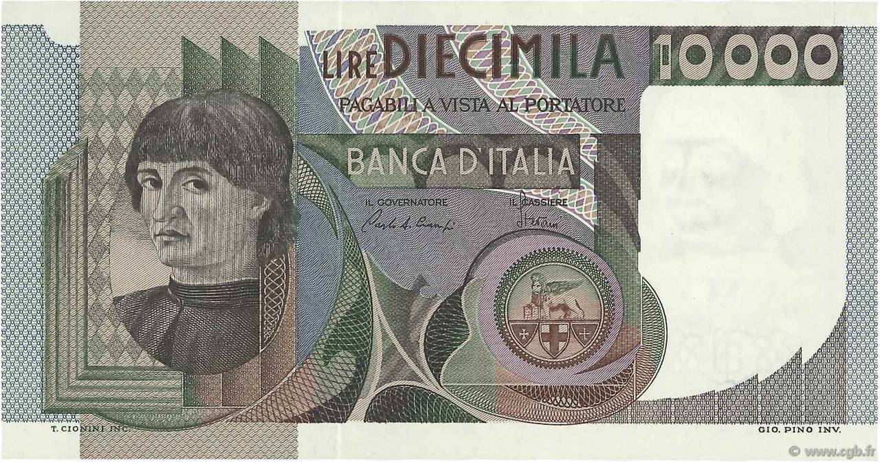 10000 Lire ITALY  1982 P.106b UNC-