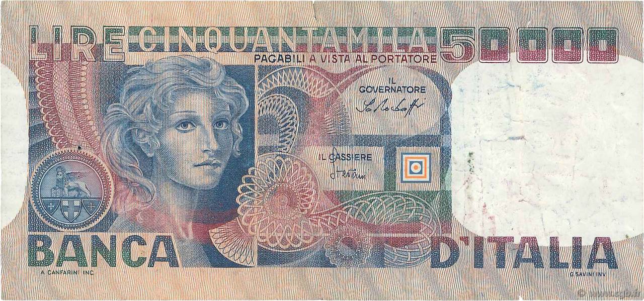 50000 Lire ITALIA  1977 P.107a BC