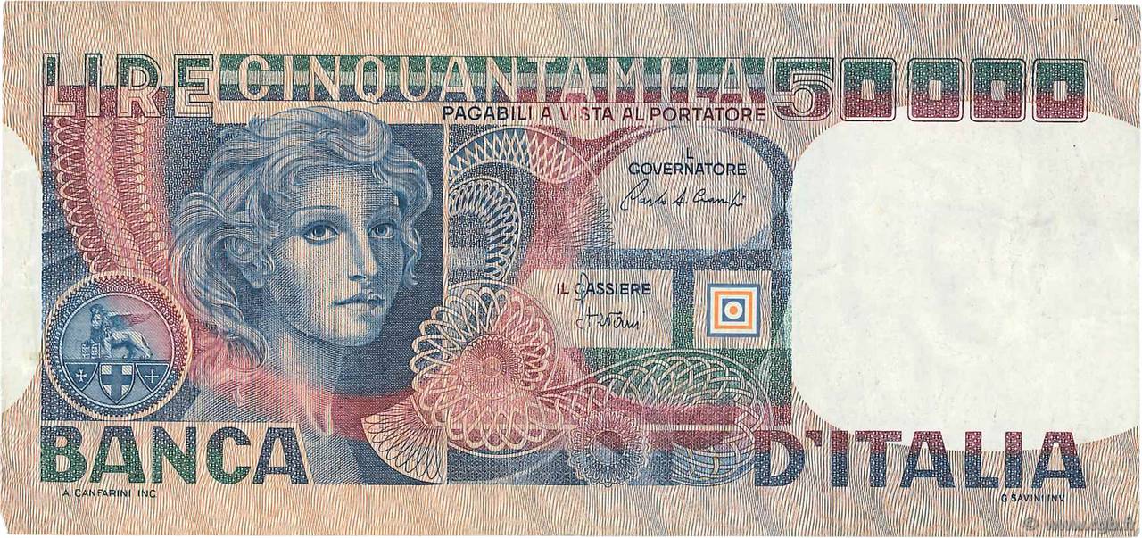 50000 Lire ITALIE  1980 P.107c TTB