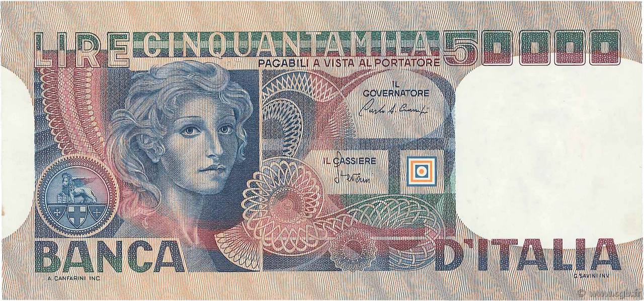 50000 Lire ITALIA  1980 P.107c SPL