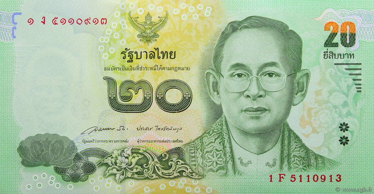 20 Baht TAILANDIA  2015 P.118 SC+