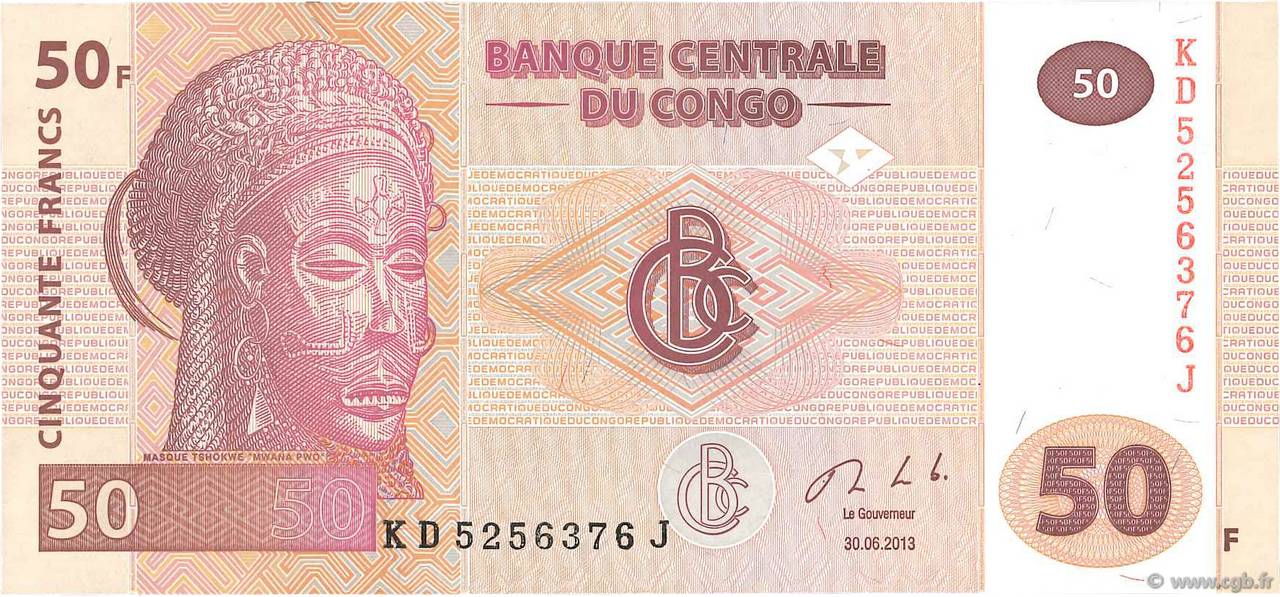 50 Francs CONGO (RÉPUBLIQUE)  2013 P.097A NEUF