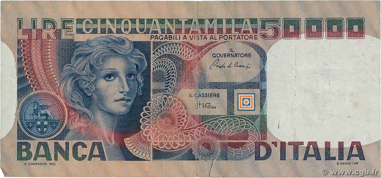 50000 Lire ITALY  1980 P.107c VF-