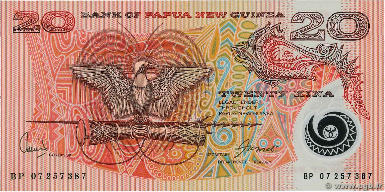20 Kina PAPUA NEW GUINEA  2007 P.26A UNC