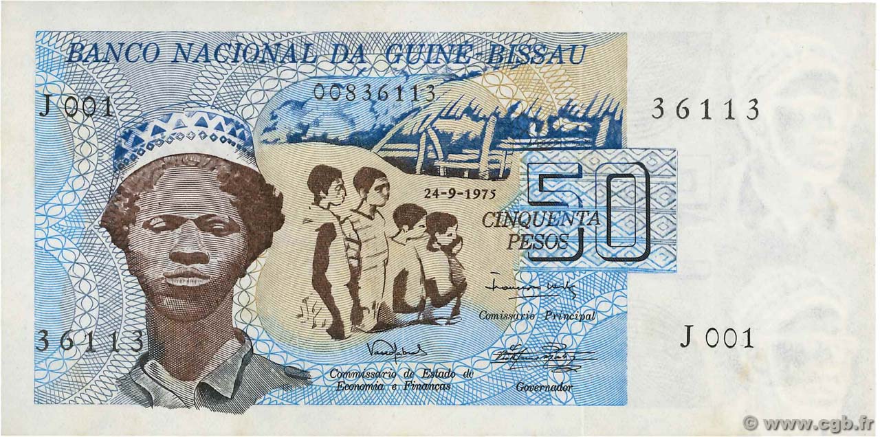 50 Pesos GUINÉE BISSAU  1975 P.01 SPL+