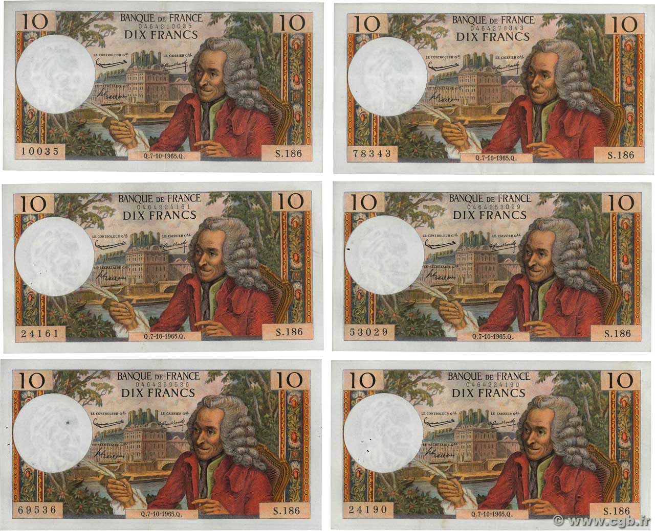 10 Francs VOLTAIRE FRANCE  1965 F.62.16 TTB+