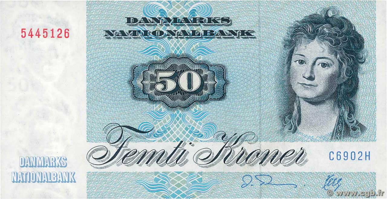 50 Kroner DINAMARCA  1990 P.050i FDC