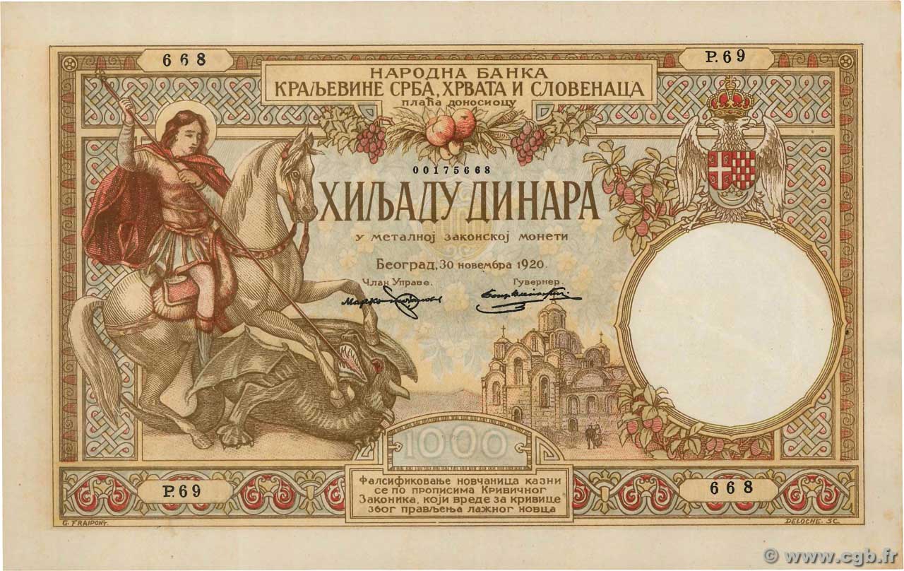 1000 Dinara Faux JUGOSLAWIEN  1920 P.023x1 fST