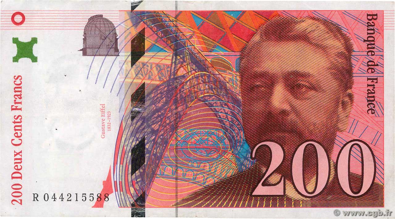200 Francs EIFFEL FRANCE  1997 F.75.04a pr.TTB