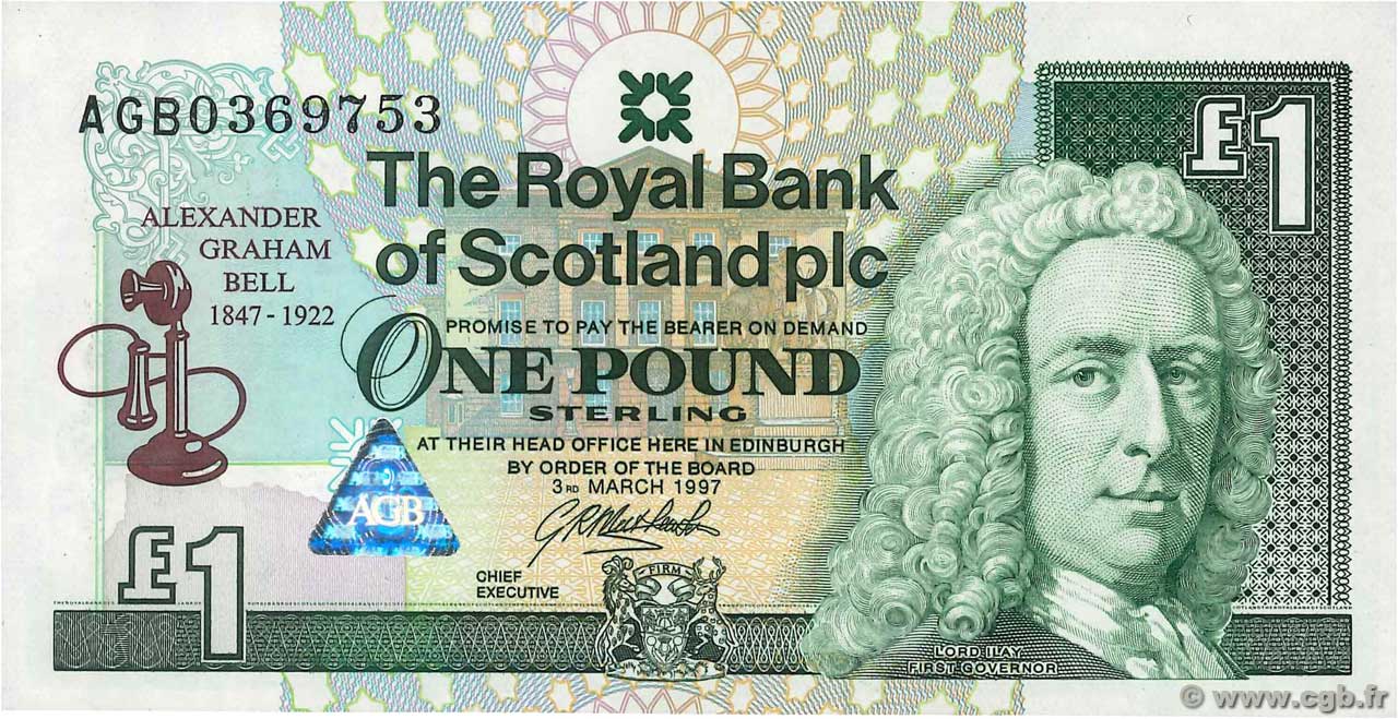 1 Pound Commémoratif SCOTLAND  1997 P.359 q.FDC