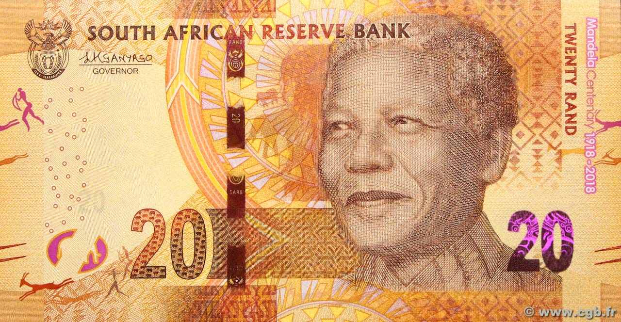 20 Rand SUDÁFRICA  2018 P.144 FDC