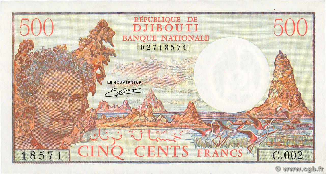 500 Francs DSCHIBUTI   1988 P.36b VZ+