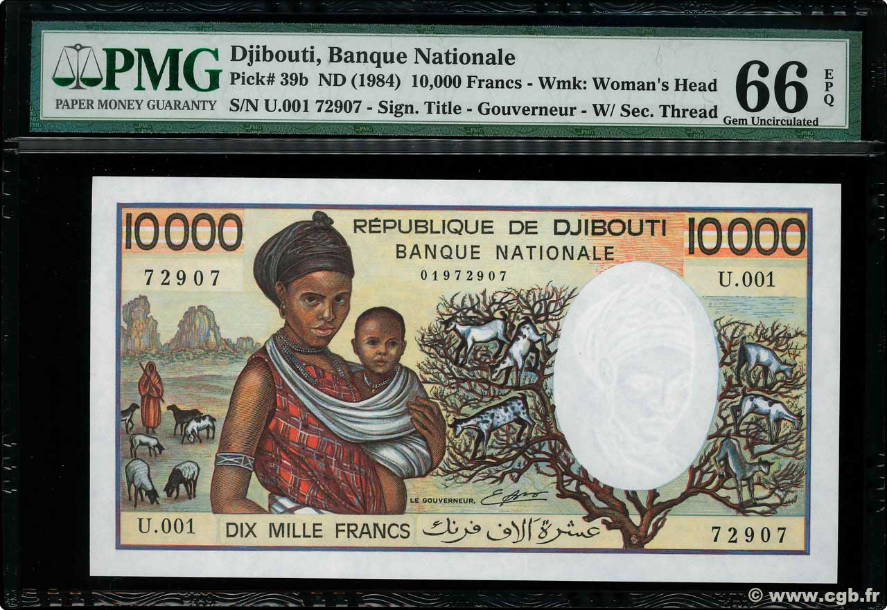 10000 Francs DJIBOUTI  1984 P.39b NEUF