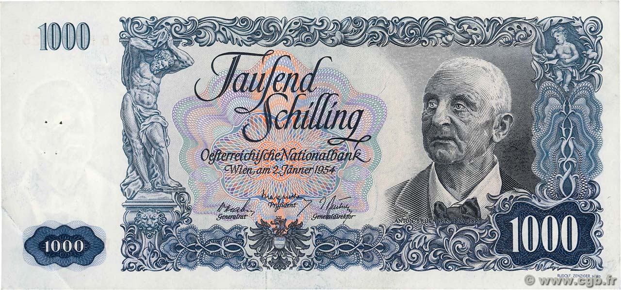 1000 Schilling AUTRICHE  1954 P.135a TTB+