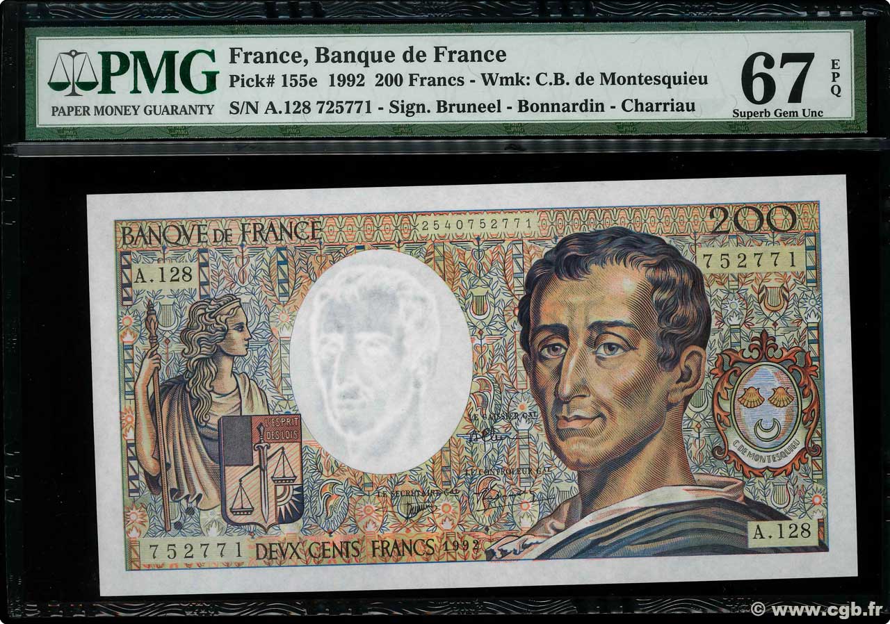 200 Francs MONTESQUIEU FRANCE  1992 F.70.12c NEUF