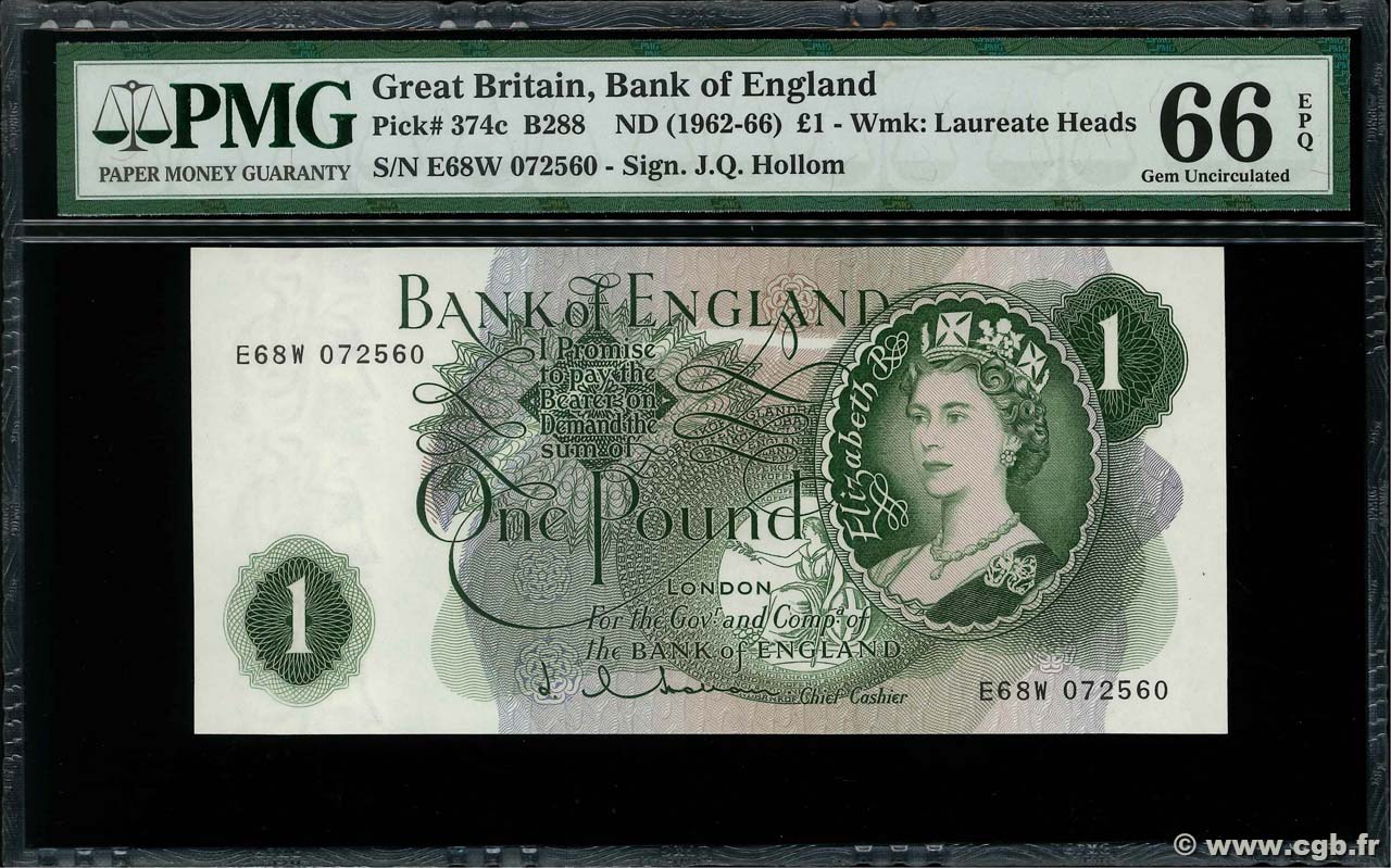 1 Pound ANGLETERRE  1963 P.374c NEUF