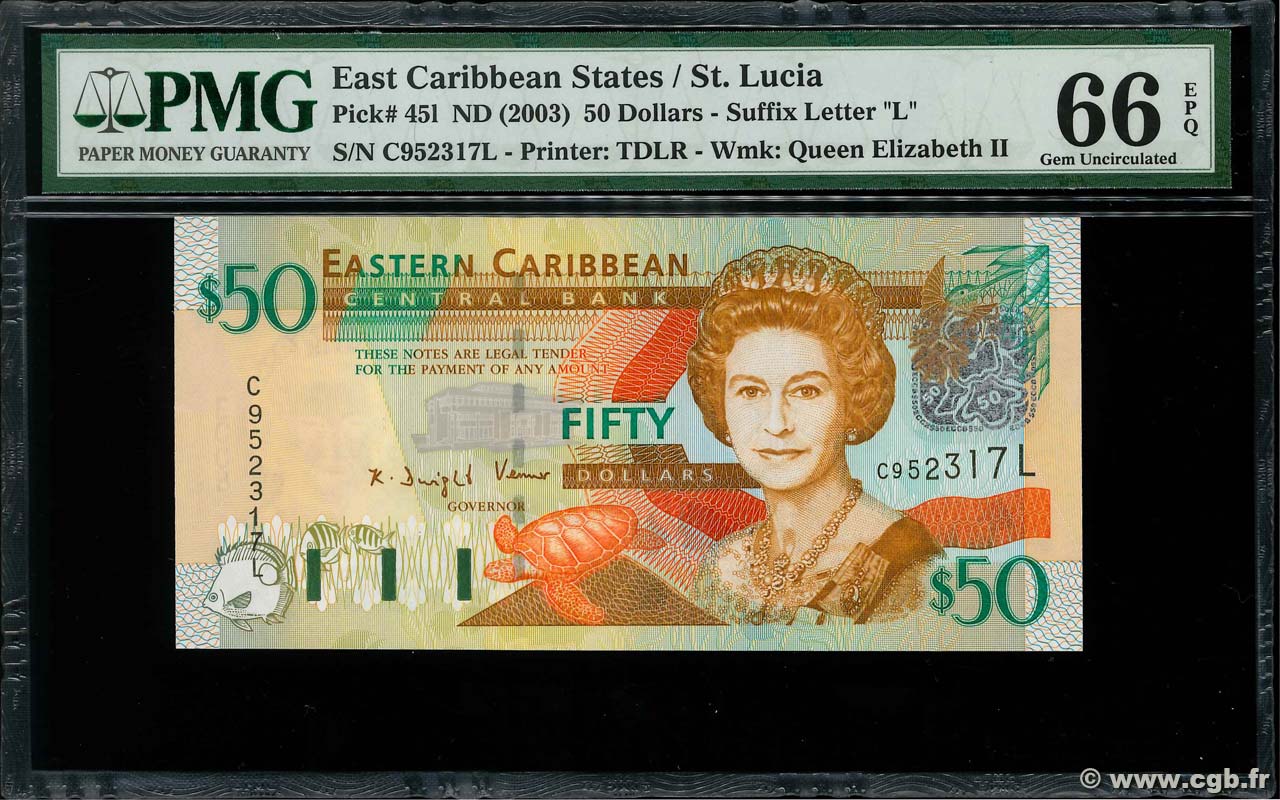 50 Dollars CARAÏBES  2003 P.45l NEUF