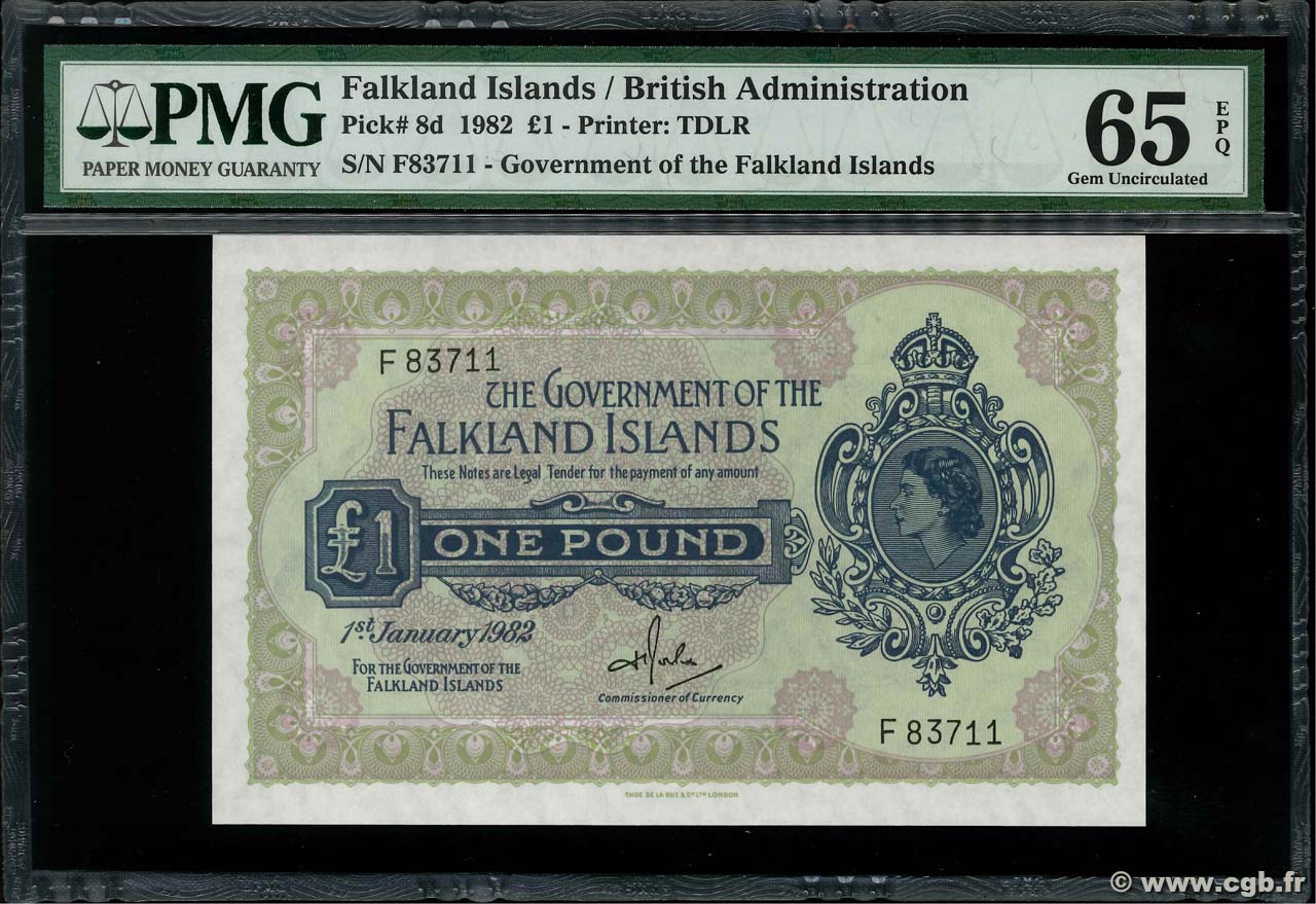 1 Pound ÎLES FALKLAND  1982 P.08d NEUF