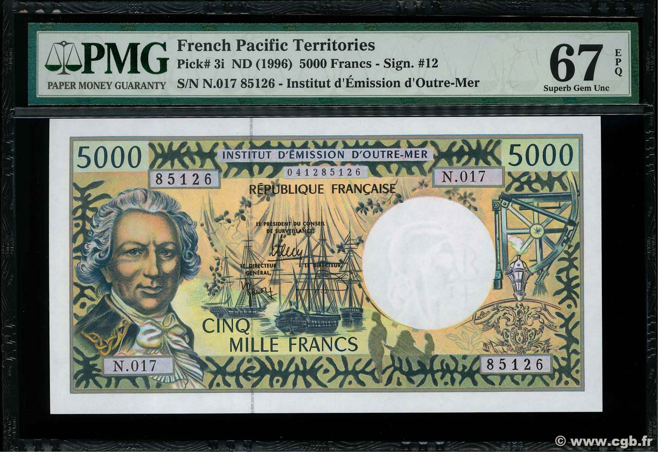 5000 Francs POLYNÉSIE, TERRITOIRES D&nbsp;OUTRE MER  2010 P.03i NEUF