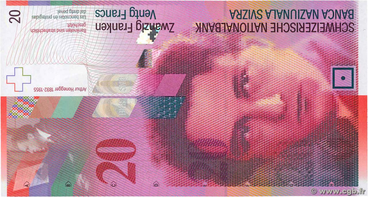 20 Francs SUISSE  2005 P.69d pr.NEUF