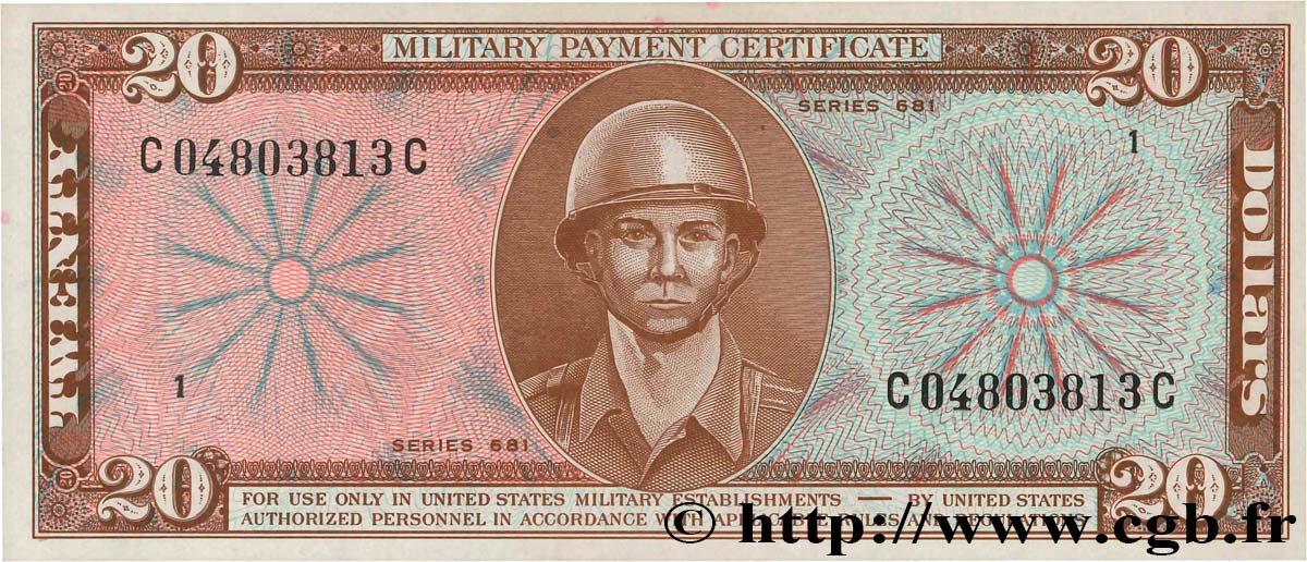 20 Dollars STATI UNITI D AMERICA  1969 P.M082a FDC