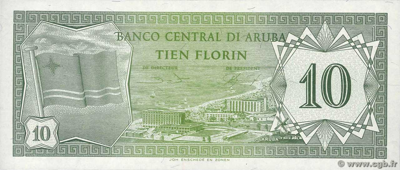 10 Florin ARUBA  1986 P.02 ST