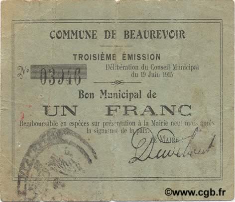 1 Franc FRANCE regionalismo y varios  1915 JP.02-0148 BC+