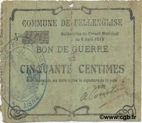 50 Centimes FRANCE regionalismo e varie  1915 JP.02-0176 MB